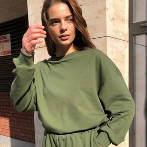 Cozy Sweatshirt & Shorts Set