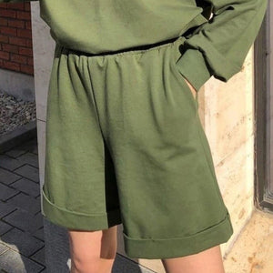 Cozy Sweatshirt & Shorts Set