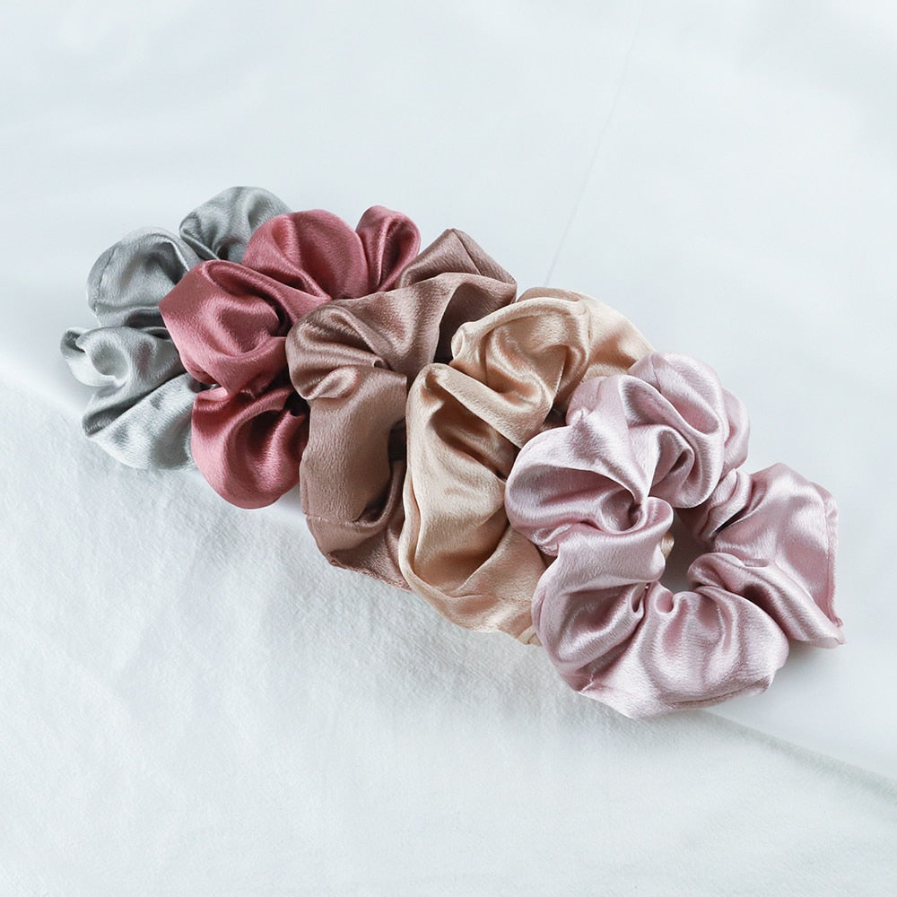 5-Set Silk Scrunchies