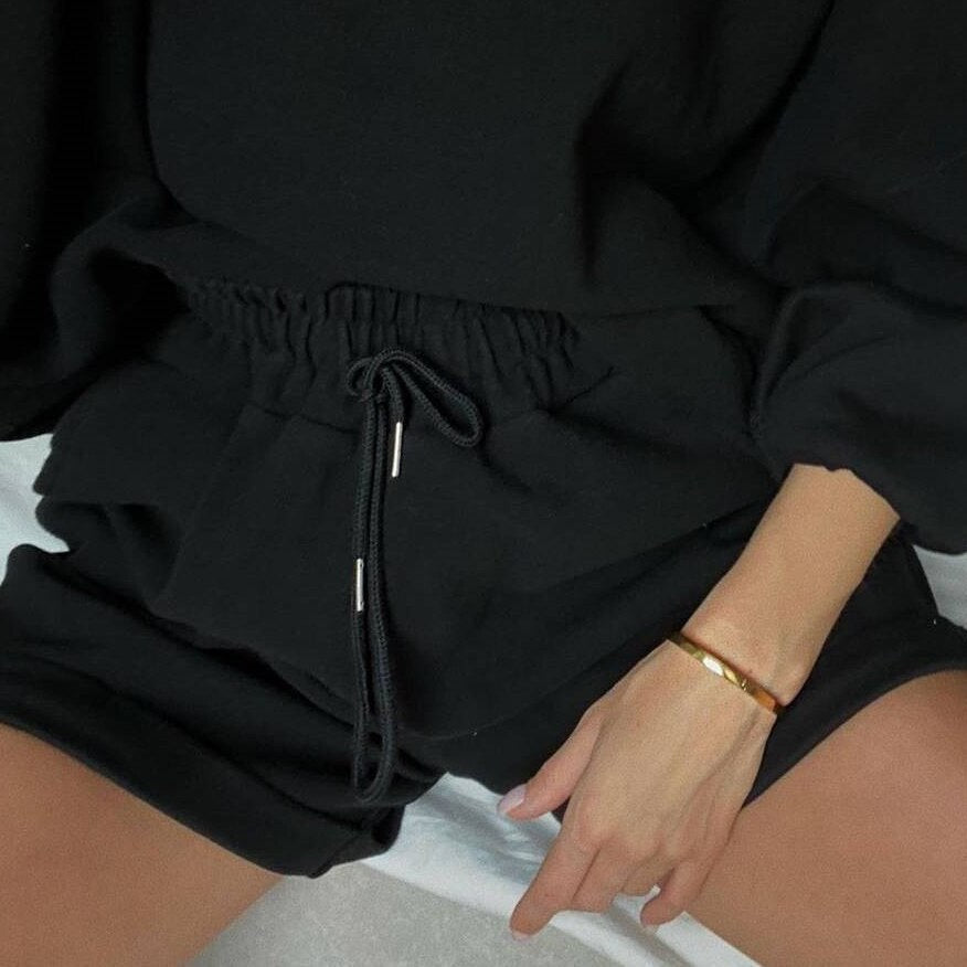 Cozy Sweatshirt & Shorts Set