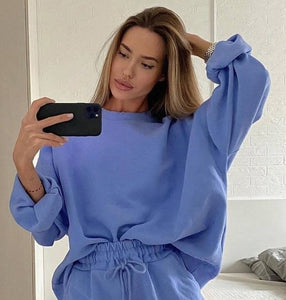 Cozy Sweatshirt & Shorts Set