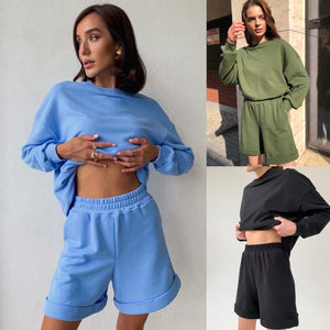 Cozy Sweatshirt & Shorts Set