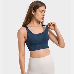 Marbled Cross-Back Sports Bra