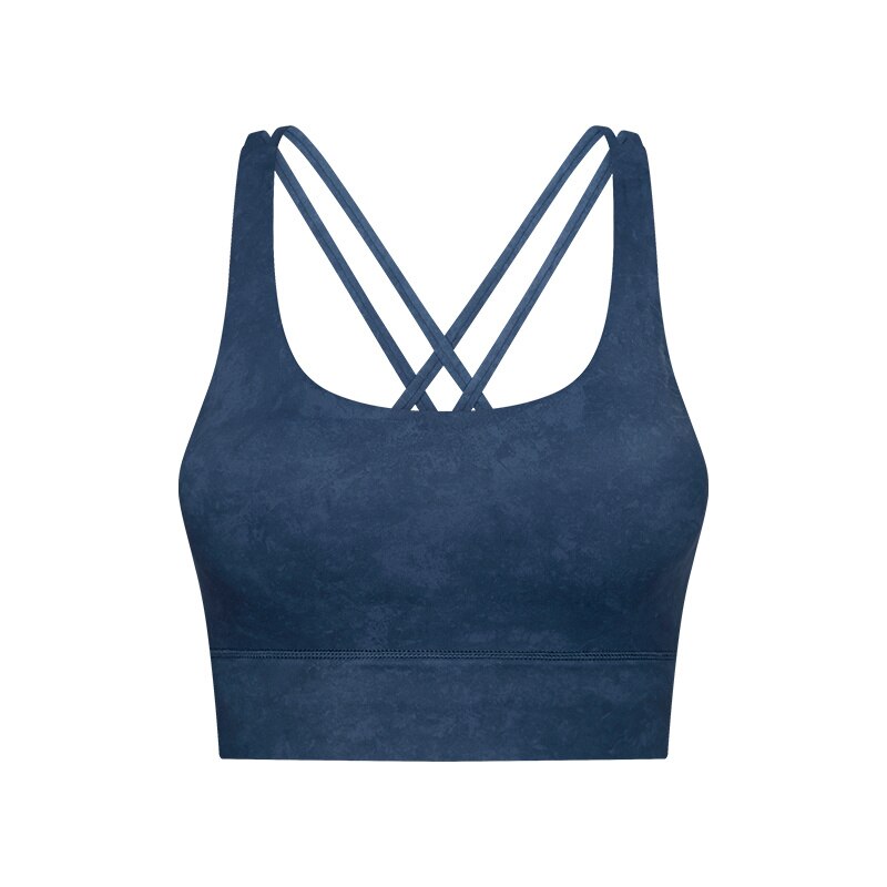 Marbled Cross-Back Sports Bra