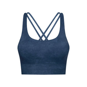 Marbled Cross-Back Sports Bra