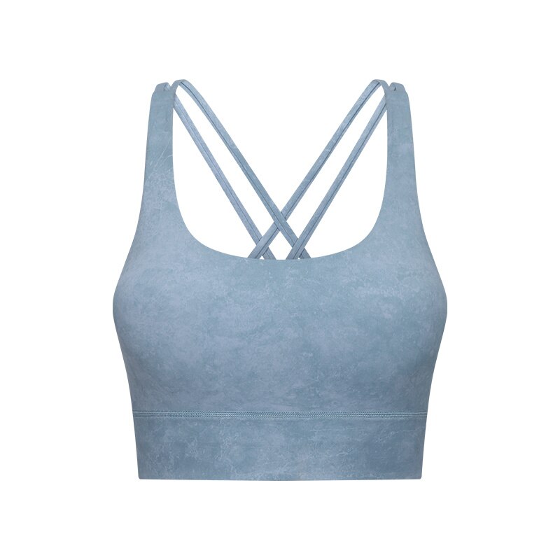 Marbled Cross-Back Sports Bra